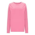 thumbnail image 4 of FASHOFT Oversized Sweatshirt for Women Casual Long Sleeve Crewneck Hoodie Solid Pullover Lightweight Loose Basic Tops with Pocket Pink L, 4 of 4