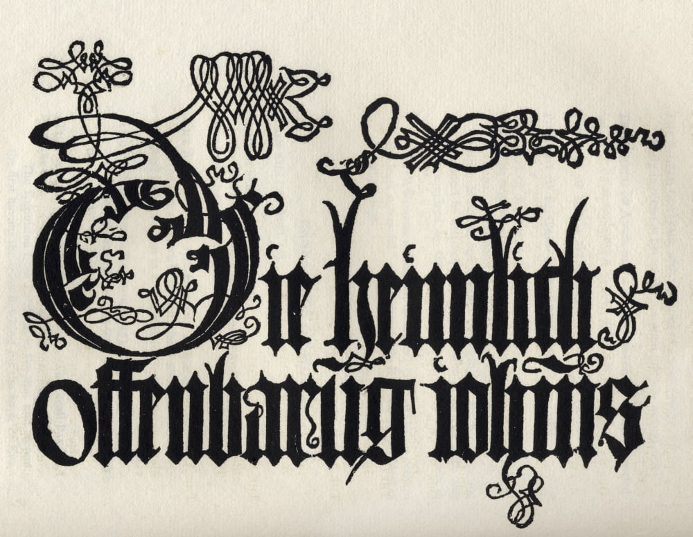 Facsimile Of Title Page To The Apocalypse Of St John By Albert Durer From A Catalogue Of A Collection Of Engravings Etchings And Woodcuts By Richard Fisher Published 1879 Canvas Art - Ken Welsh Desig