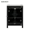 thumbnail image 4 of Furvclv 24'' Bathroom Vanity With Top Sink, Modern Bathroom Storage Cabinet With Flip Drawer & Soft-close Doors, Freestanding Single Sink Bathroom Vanity For Home Bathroom, 4 of 9