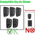 thumbnail image 2 of Key Fob Cover Compatible with Cadillac Lyriq Optiq Vistiq 2020-2026 Escalade CT4 CT5 CT6 CTS ATS XT4 Keychain Case Holder Protector,A-Black, 2 of 7