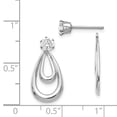 thumbnail image 2 of FB Jewels 14K White Gold Polished w/CZ Stud Earring Jackets, 2 of 2