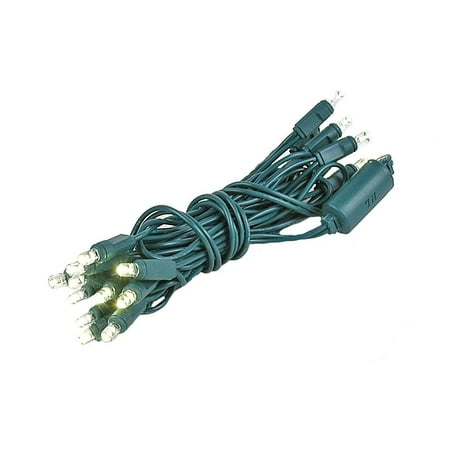 Non Halogen Christmas Lights Novelty Lights 20 Light LED Christmas Mini Light Set, Outdoor Curtain Wreath Craft Bottle String Lights, Non-Connectable, Green Wire, 8.5 Feet ()