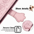 thumbnail image 3 of Lovely Animal Pattern Wallet Flip Case for Samsung Galaxy S25 Ultra, PU Leather Magnetic Closure Card Holder Lanyard Kickstand Phone Cover for Samsung Galaxy S25 Ultra, Rosegold, 3 of 5