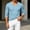 Blue, variant on Men V Neck Long Sleeve Pullover Solid Mesh Breathable Casual Lightweight Summer Tee