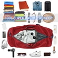 thumbnail image 4 of 105L Extra Large Duffel Bag 32.5 inch Lightweight Luggage for Travel-Red, 4 of 7