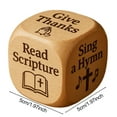 thumbnail image 5 of Shoreew Christian Prayer Dice Handmade Wooden 6-Sided Decision Dice with Faith Engravings Religious Inspirational Dice for Family Group, 5 of 7
