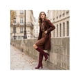 thumbnail image 6 of BLISSFUL STEP Knee High Boots Square Toe Chunky Heel Tall Boots Side Zipper Long Boot Burgundy 6, 6 of 8