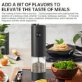 thumbnail image 4 of Electric Spice Grinder Duo with Storage Base - Adjustable 5-Level Ceramic Grinders for Salt & Pepper, Clear 95ml Container, Battery Operated, Includes Cleaning Brush, Ideal for Kitchen & Dining, Black, 4 of 7