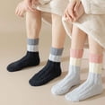 thumbnail image 6 of Monebena 3 Pairs Fuzzy Socks Womens Cozy Soft Socks Fluffy Cute Winter Warm Slipper Floor Socks Thicken Coral Velvet Christmas Stocking M01, 6 of 6