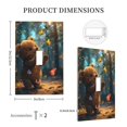 thumbnail image 3 of Daiia Cute Butterfly Bear Pattern Decorator Wall Plate Child Safe Outlet Cover, Switch and Outlet Covers,Size 1-Gang 5.0" x3.0" , Polycarbonate Thermoplastic-Style T, 3 of 6