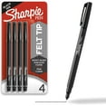thumbnail image 1 of wqlpp-Pens, Felt Tip, Fine Point (0.4 mm), Black, 4 Count, 1 of 4