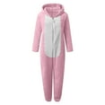 thumbnail image 4 of WOYY Big Girls Hooded Onesie Cute Soft Warm Zipper Jumpsuit Romper, Sizes 7-8, 4 of 4