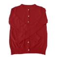 thumbnail image 6 of OIOLOYJM Cardigan Sweaters for Women Spring Casual Open Front Button Down Knit Shirts Long Sleeve Soft Comfy Fashion Outwear Wine 2XL, 6 of 6