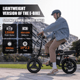 thumbnail image 6 of Pikabike Foldable Electric Bike for Adults, 14" Tires, 750W Peak Motor, 48V 15Ah Removable Battery, UL2849 Certified Lightweight Foldable E-Bike, 6 of 7