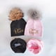 thumbnail image 2 of Conjunto de sombreros de bebé para niñas, letra dorada, Princesa, príncipe, corona, gorro de niño, algodón, bufanda, cuello, gorros para niños, juego de gorros para niños, 2 of 4