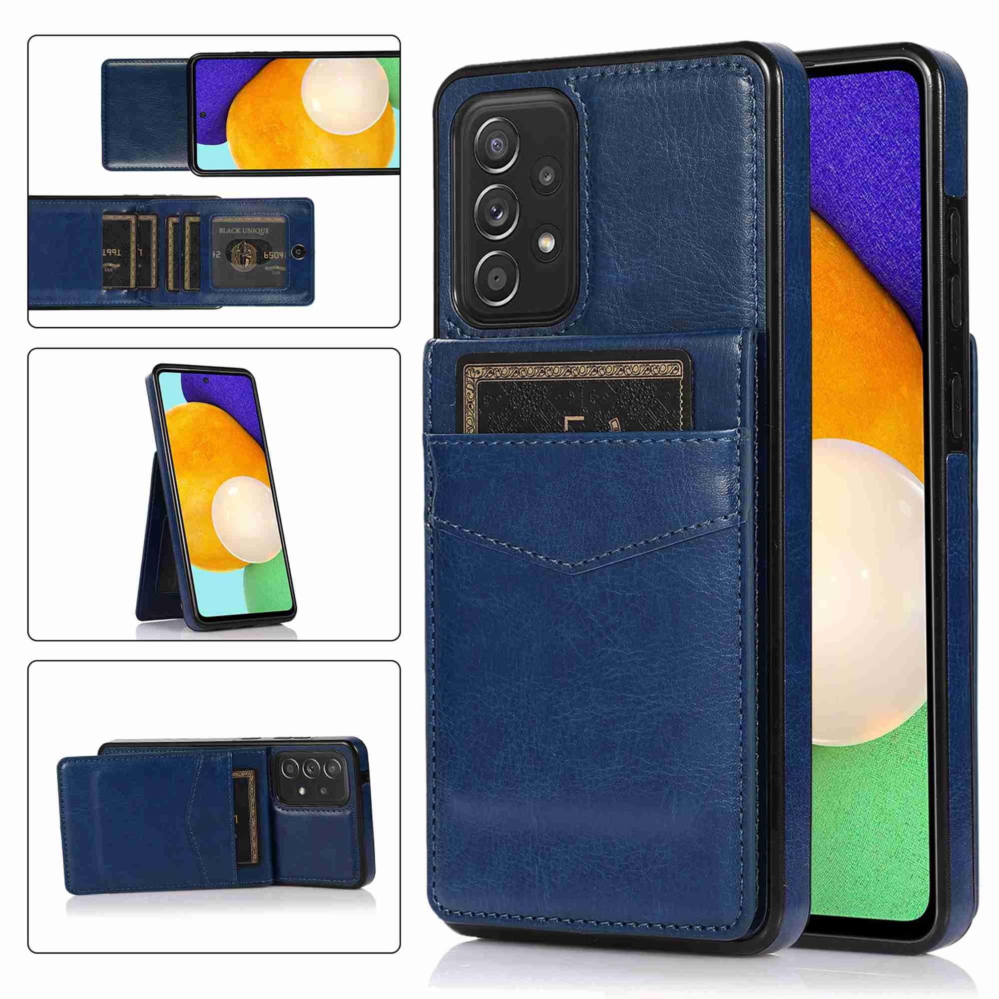 Black Samsung A52 5g Case Wallet,Glitter Zipper Leather Shockproof Protective Cover for Women with Card Holder Stand Flip Magnetic Phone Case for Samsung A52 5G