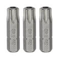 thumbnail image 1 of Uxcell 3 piezas de punta de destornillador Torx T40 1/4" de vástago hexagonal 25mm/1" de longitud, acero S2, cabeza de estrella de 6 puntos, puntas de destornillador de seguridad., 1 of 7