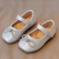 thumbnail image 2 of Generic Girls Casual Shoes Thick Sole Round Toe Buckle Dress Shoes Dance Stage Shoes Children Bowknot Girl Fall Boots Size 11, 2 of 4