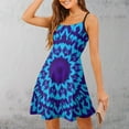 thumbnail image 3 of Blue Radial Floral Design Summer Dresses For Women A-line Dress Sleeveless Dress, 3 of 6