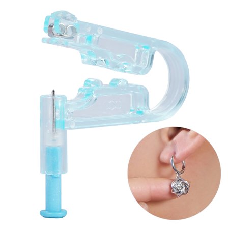 2-Pack Ear Piercing Gun Kit - Disposable Sterile Ear Piercing Tool With 4mm Gold Studs, Cleaning Pads & Skin Marker