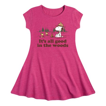 

Peanuts - All Good In The Woods - Toddler And Youth Girls Fit And Flare Dress