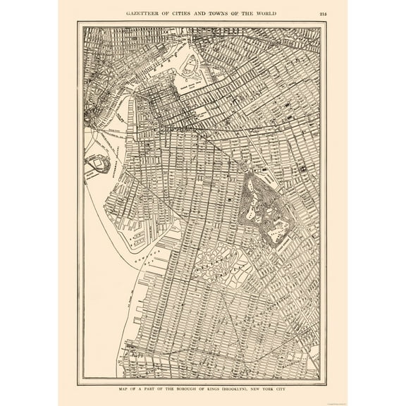 Historic City Map - Brooklyn New York - Reynold 1921 - 23 x 32.23 - Vintage Wall Art