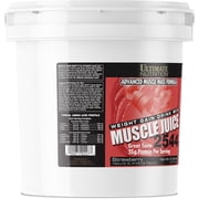 Ultimate Nutrition Muscle Juice 2544 Mass Gainer, Strawberry, 10.45 lb | 55g Protein Blend, 162g Carbs, 17g Fat, 1020 Calories, High Calorie Weight Gainer For Muscle Growth And Recovery