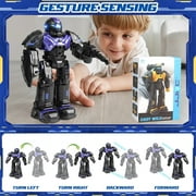 JBeeCtrl RC Robot Toys for Kids Age 5 to 7 Gesture Sensing Smart Robot with Talking, Singing, Dancing, Interactive Touch Sensor Boys Toys 8 to 11 Christmas Birthday Gifts for Boys(Purple)