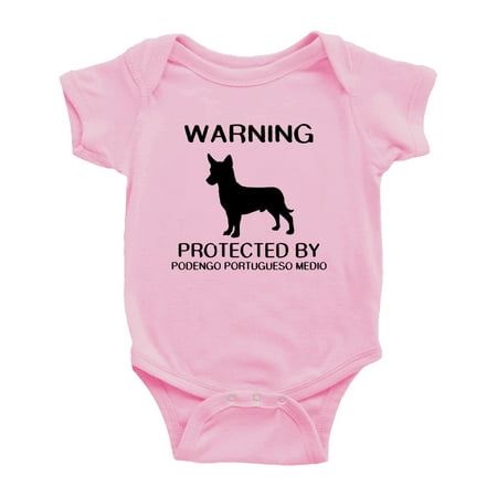 

Warning: Protected by A Podengo Portugueso Medio Dog Funny Baby Bodysuits (Pink 0-3 Months)