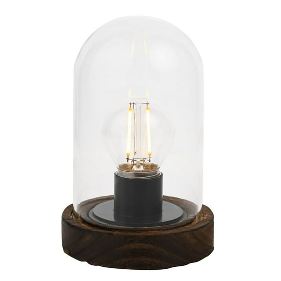 Hestia LED Light Up Glass Dome with Bulb - Small