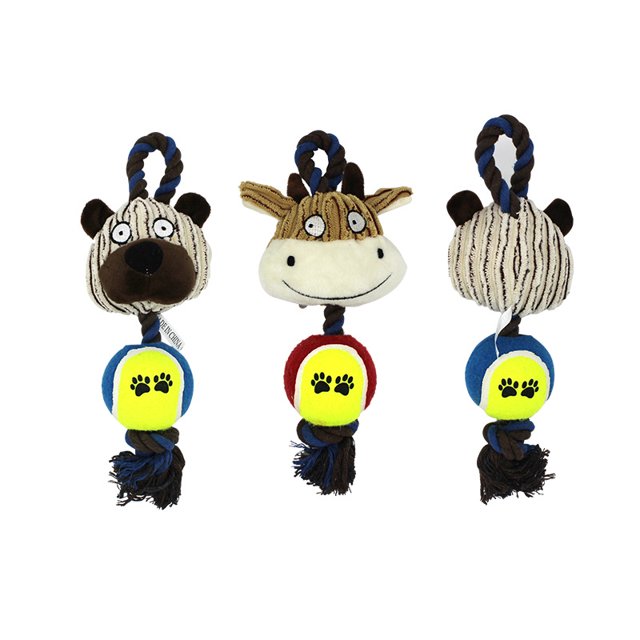 3 uds., suministros para mascotas, molares para perros, juguetes resistentes a mordeduras, pelota para lanzar mascotas, tres mascotas, cuerda de algodón, juguetes que suenan, 28*10cm