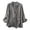 Gray, variant on Pohista Casual Blazer for Women fall Summer Linen Casual Long Sleeve Trun Down Collar Blouse Loose My Order History