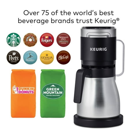 Keurig - K-Duo Plus 12-Cup Coffee Maker and Single Serve K-Cup Brewer - Black