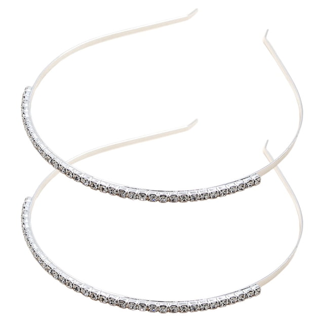 2 piezas Exquisitas bandas de cabello delicada diadema de perla Decoración de la banda de cabeza elegante de la cabeza