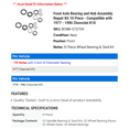 thumbnail image 2 of Front Axle Bearing and Hub Assembly Repair Kit 10 Piece - Compatible with 1977 - 1986 Chevy K10 1978 1979 1980 1981 1982 1983 1984 1985, 2 of 2