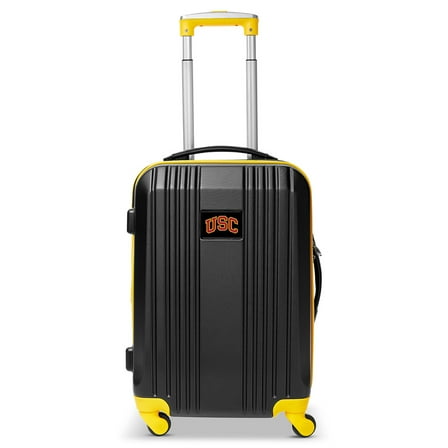 Mojo Outdoors NCAA Southern Cal Trojans 21 in. Carry-on Hardcase Two-Tone Spinner