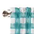 thumbnail image 5 of Kitchen Curtains 45 Inches length, Turquoise Buffalo Check Window Treatment Curtain Drapes, Farmhouse Modern Teal Plaid Lightweight Window Panels for Living Room Bedroom, 52"x45", 2 Panels, 5 of 7