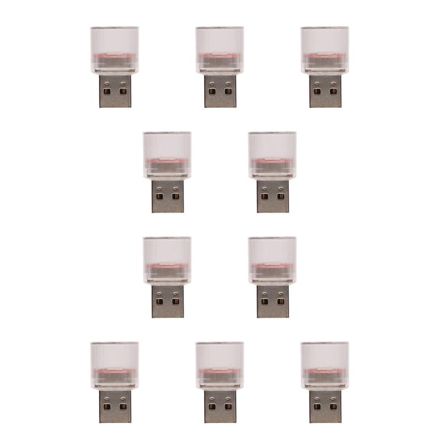 Billuyoard Luz del coche USB LED Interior Atmósfera Lámpara Romántica Sala de estar Interior Plástico Conducción Iluminación Rosa Púrpura Rosa Púrpura Luz 10piezas