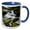Blue/White, variant on 3drose, Moss Covered Boulders and Stream, Little Pigeon River, Tennessee, 11oz Magic Transforming Mug