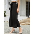 thumbnail image 3 of Women's Wide Leg Pants Elastic High Waisted Palazzo Pants With Pockets Tie Casual Summer Pants, 3 of 5