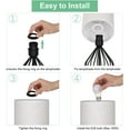 thumbnail image 5 of Table Lamp Set of 2, Edison Bulb Desk Lamp with 2 USB Charging Ports and AC Outlet for Dorm, Office, Bedroom, Living Room, Linen, 5 of 7