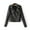 Black, variant on Womens Casual Lapel Zipper Women's Leather Jacket Motorcycle Clothes Casual Fall Trendy Coat White