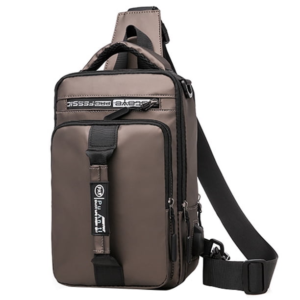 Mochila con Puerto de Carga Usb Mochilas para Adultos Bolso Multifuncional de Cuerpo Cruzado, Bolso de Hombro Y Pecho, con Puerto de Carga Usb