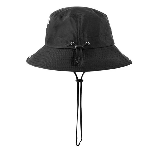 Sombrero para el , ancha, protección solar, gorra de pesca, sombrero de cubo de verano para acampar, deportes al aire libre, escalada, viajes, Negro