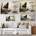 thumbnail image 4 of Designart "Misty Morning Grey Horse wall decor II" Animals Floater Framed Canvas Wall Art, 4 of 7