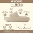 thumbnail image 3 of Cushionaire Feather Pillow Slide Sandals for Women – Comfortable and Squishy Slip On Womens Slippers, Indoor Outdoor Shower Shoes, Beach Essential Cloud Slides, 3 of 24