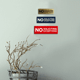thumbnail image 5 of Basic No Soliciting No Exceptions Sign (Brushed Silver) - Small, 5 of 5