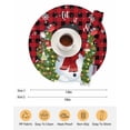 thumbnail image 6 of 13 Inch Round Placemats Set of 6, Red Snowman Christmas Non Slip Heat Insulation PP Table Mats, Xams Tree Snowflake Gifts Winter Plaid Washable Place Mats for Kitchen Dining Party Table Decor, 6 of 7