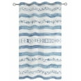 thumbnail image 2 of nqOlkjepod Outdoor Curtains for Patio Waterproof, Blue White Stripe Outdoor Privacy Panels Grommet, Modern Abstract Geometric Stripes Blackout Outside Curtains for Porch/Cabana 54"x95", 1 Panel, 2 of 8
