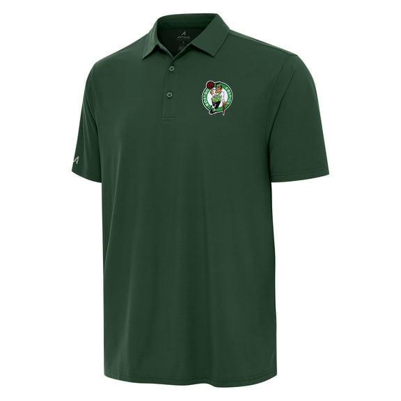 Men's Antigua Hunter Green Boston Celtics Era Polo